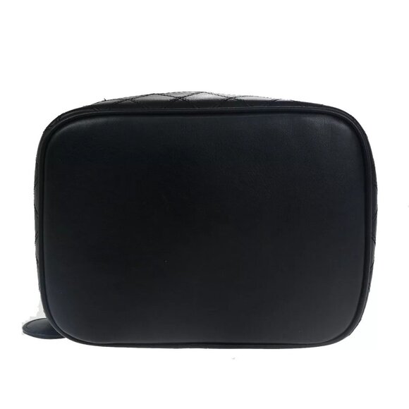CHANEL CC Logo Bicolore Vanity Hand Bag Leather Black GHW Italy authentic - Picture 7 of 15